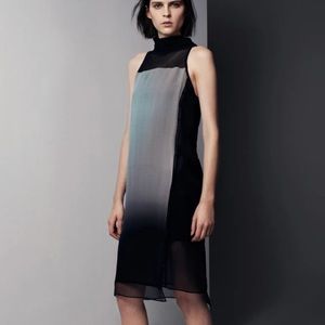 Helmut Lang Ombré Organza Midi Dress